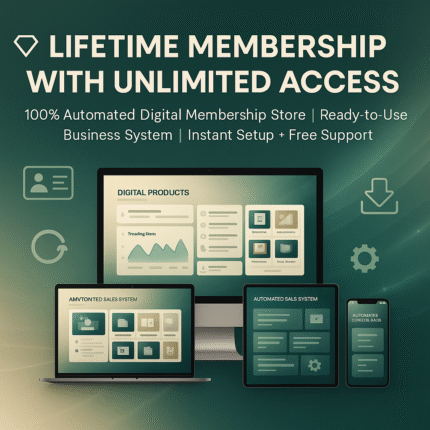 Lifetime Membership with Unlimited Access+ 100% Automated Digital Membership Store!